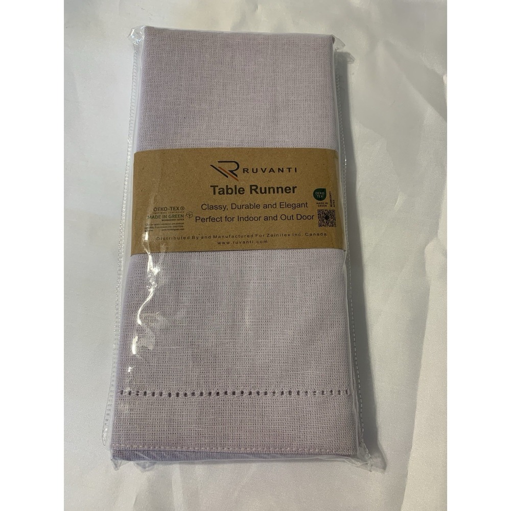 Ruvanti Table Runner 14x48 New Pink Linen Cotton